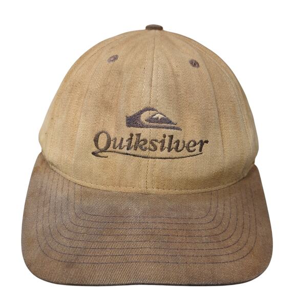 Quiksilver Snapback Hat Brown One Size Adjustable Embroidered Head Trip - Picture 1 of 9